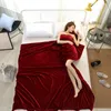 Soft Solid Blanket Fleece Flannel Blanket Adult Sofa Bedding Manta Red Green Blue Flannel Throw Blankets for Beds