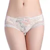 Sexy Fleur Rose Broderie Culotte Mémoires Dentelle Taille Basse voir à travers Culotte lingeries femme Sous-Vêtements pantalons Mode Femmes Vêtements