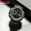 SMAEL Sportuhren Camouflage-Uhrenarmband SMAEL Herrenuhr 50 m wasserdicht Top S Shock Watch Herren LED 1366