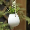 US Home Garden Balcony Ceramic Hanging Planter Flower Pot Plant Vase with Twine Little Bottle Home Decor327o