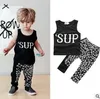 Kids Designer Clothes Girls Ins Clothing Sets Baby Summer Suits Boys Boutique T Shirt Pants Outfits Newborn Animal Print Tops Pants C4344