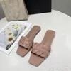 Brand new women tribute flat sandals shoes luxury woman fashion slipper smooth leather slide with intertwining straps sandalias
