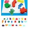 24 stks / set Kinderen Kinderen Kleurplaten Art Craft Sponge Painting DIY Tekening Tool Groothandel