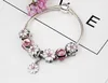 Wholesale- Glass Charm Bracelets Bead Charms Dangle For Women Original DIY Jewelry Style Fit Pandora with Crown