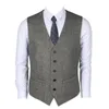 2019 ull brudgummen västar mode grå bröllop waistcoat fem knapp slim passform mens västar för prom custom gjord