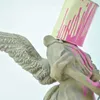 Pour The Paint Iron Bucket Angel Original Fake Banksy Sculpture Top Street Art Resin Figurine