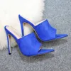 Hot Sale-New confectionery colorful luxury rabbit hair high heel slippers sandals women shopping fashion wear sandals euro35~43