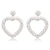 Europeiska och amerikanska örhängen smycken handgjorda charm kärlek ris pärlor slingrande hjärtformade vilda brudtärna bröllop