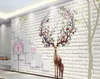 Custom photo 3d wallpaper mural Nordic minimalist retro flower rose American pastoral HD silk TV background wall wallpaper for living room