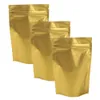 Hot sale 10x15cm/ 4x6in Tear Notch Matte Gold Heat Sealing Aluminum Foil Mylar Stand Up Zip Lock Storage Bag
