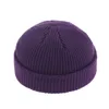 12 Kolorowy zimowy żebrowany dzianinowy mankiet Krótki akrylowy melon Cap swobodne stałe kolor Skullcap workowato retro ski hat czapka 249U7485119