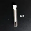 100pcs/lot 1ml 2ml 3ml Glass Perfume Bottles Sample Test Bottles Glass Perfume Vials Tube Glass Bottle with Plastic Stopper