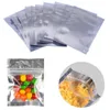 100 Pz molto Richiudibile Zip Mylar Bag Conservazione Degli Alimenti Sacchetti di Foglio di Alluminio Sacchetti a Prova di Odore 6*10 cm 7*13 cm 8*11 cm Borse contenitore