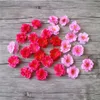 Fake Cherry Flower Head Dia. 5cm/1.97" Artificial Peach Blossom for DIY Bridal Bouquet Wrist Flowers Accessories