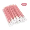 50pcs Shiny Disposable Makeup Brushes Lip Brush Lipstick Lip Glossy Wands Applicator Eyeshadow Graft Eyelash Cosmetic Tool