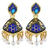 Fashion-Retro Pearls diamonds dangle earrings for women colorful crystal chandelier earring girl fashion holiday jewelry free shipping