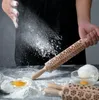 8 Designs Embossing Wood Rolling Pin Meel Stick Roller Bakvormen voor Fondant Pie Koekje Gebakje Deeg Roller Keuken Gereedschap