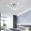 Новый Hot Chrome Crystal Современные светодиодные потолочные светильники для гостиной спальня кабинет Lustrees de Sala Home Dec LED потолочная лампа
