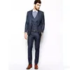 İyi Erkek Slim Fit Damat smokin Erkeklere Tasarımcı Gri Erkek Takım Elbise Üç adet Damat Takım Elbise Düğün Suit (Ceket + Yelek + Pantolon)