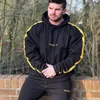 GYMLOCKER New 2019 Set Men's Fashion Tracksuits Two Piece Sets Male Casual Fitness Long Sleeve Hoodies+Long Pants men suit