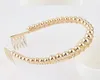 Baroque Metal Gold Pearls Headbands Alloy Imitation Pearl Hair Accessory For Women Head Hoop Retro Headband 4 Colors Wholesale