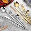 Stainless Steel Steak Knife Fork Spoon Dinner Coffee Spoon Teaspoon Restaurant Hotel Tableware Dinnerware Set Western Style Tableware LX2772