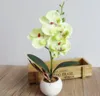 미니 인공 나비 난초 분재 DIY 실크 꽃 꽃다발 Phalaenopsis 웨딩 홈 인테리어