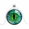 Necklaces Mens Three-dimensional dragon eye Glass Necklace Pendant colorful eye pendant Glass Cabochon Dome beautiful Necklaces Men jewelry