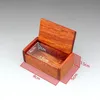 Retro liten träförvaring Box Rosewood Smycken Treasure Pearl Wooden Case Vintage Organizer Snabb leverans ZC0954