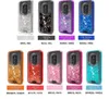 Paillettes 3D double couche Quicksand Bling Sparkle Cover antichoc pare-chocs anti-chute PC cadre TPU arrière pour LG K40/Stylo5/Stylo4/Aristo2/Aristo3