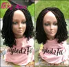 Neue kurze synthetische Perücken für schwarze Frauen, 35,6 cm, schwarze Kinky-Twist-Perücke mit vollem Mikrogeflecht und Babyhaar