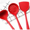 10pcs / set Ustensile De Cuisine En Silicone Cuillère Soupe Louche Spatule Turner Fourchette Pinces Résistant À La Chaleur Cuisine Outils Accessoires 1XBJK1911