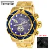 Temeite Top Brand Luxury Design Orologi da uomo Orologio in oro da uomo Orologi al quarzo Orologi da polso impermeabili Relogio Dourado Masculino257o