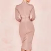 最新のファッションセレブパーティーボディコン包帯ドレス女性長袖 O ネックエレガントなセクシーなナイトアウトクラブドレス女性 Vestidos
