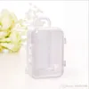 200Pcs Acrylic Clear Mini Rolling Travel Suitcase Candy Box Baby Shower Wedding Favors Party Table Decoration Supplies Gifts