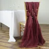 Hot sale fancy wedding chair cover chiffon chair sash for wedding decorations good quality Chiffon Chair Sashes Width 55cm And Length 200cm