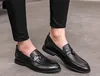 Designer Men Tassels loafers luxury Dress leather Shoes Genuine Leather Breathable Solid male British style gentleman round toe Flats