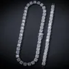 Hip-hop Men's 10MM Square Zircon Necklace Hip Hop Bling Chain Fashion Men's boutique accessories