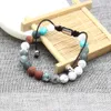 Bijoux en acier inoxydable Bracelet perlé bracelet entier 10pcs 8 mm Couleurs des perles de pierre naturelle bracelets macrame4199285