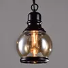 Loft do vintage Luz Pingente Estilo Industrial Amber Glass Lamp Bar / Restaurante Retro Room Bar 3 Estilo Pingente de Luz