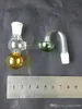 Accessoires de bangs en verre de pot brûlant de bouche de gourde ﾠ, pipes à fumer en verre colorées mini pipes à main multicolores meilleure cuillère en verre