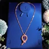 Tendance de la mode pop serpent collier haut de gamme qualité parfaite rose bleu gland collier bal dîner dame collier livraison gratuite brillant correspondant