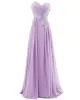 High Quality Sweetheart A-Line Pleated Long Chiffon Bridesmaid Dresses Floor-length Wedding Party Dresses Bridesmaid Gowns With Beadings