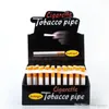 Pipa de humo de cigarrillo barata bateador de cerámica 79mm 57mm filtro amarillo Color forma de cigarrillo pipa de tabaco un murciélago portátil en stock