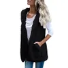 Damesvesten Sexy Womens Vest Winter Warm Hoodie Open Stith Uitloper Casual Cardigan Jas Faux Bont Zip Up Sherpa Jas Mode Vrouwelijke Meisje