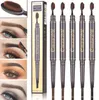 2 in 1 Eyebrow Pencil Eyebrow Brush Longlasting Natural Eyebrow Pen Waterproof Black Cosmetics Paint Tattoo Eye brow Makeup4774070