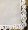 Ensemble de 12 textiles à domicile mouchoir de mariage 3030 cm Coton Ladies Hankies Adultes Femmes Gift Hanky Cadeaux brodés Crochet Lace22751208