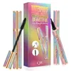 4D fibre tusz do rzęs eyeliner w płynie zestaw ołówków czarny wodoodporny makijaż QIC gwiaździste niebo tusz do rzęs objętość grube rzęsy długotrwały eyeliner