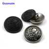 100 pcs lot 21 mm fashion skull retro metal buttons overcoat sewing zinc alloy jean buttons for men's sweater buttons2438