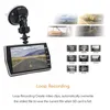 4 "Car DVR Dash Cam Full HD Video Recorder, 2ch Dual Lens 1080p 170 ﾰ Wide View Vinkel G-Sensor Loop Recording